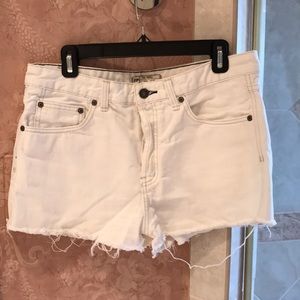 Free People white cut off shorts